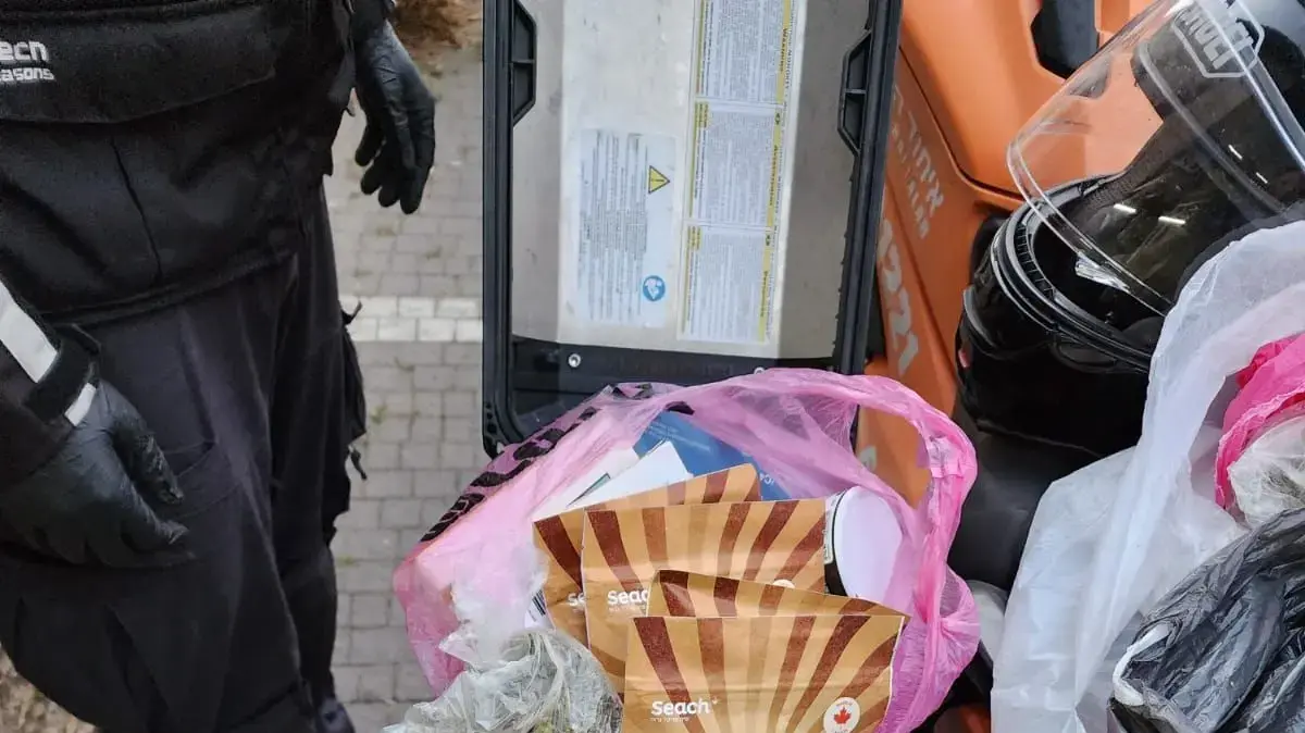 סמים שנתפסו ברשות נאשם באופנוע של איחוד והצלה סמים שנתפסו ברשות נאשם באופנוע של איחוד והצלה