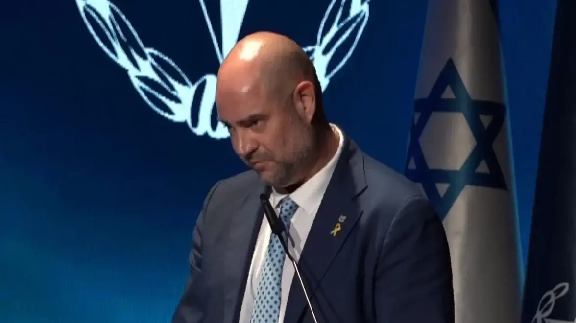 אמיר אוחנה בטקס פרידה ממפכ״ל המשטרה, 14 ביולי 2024 אמיר אוחנה בטקס פרידה ממפכ״ל המשטרה, 14 ביולי 2024