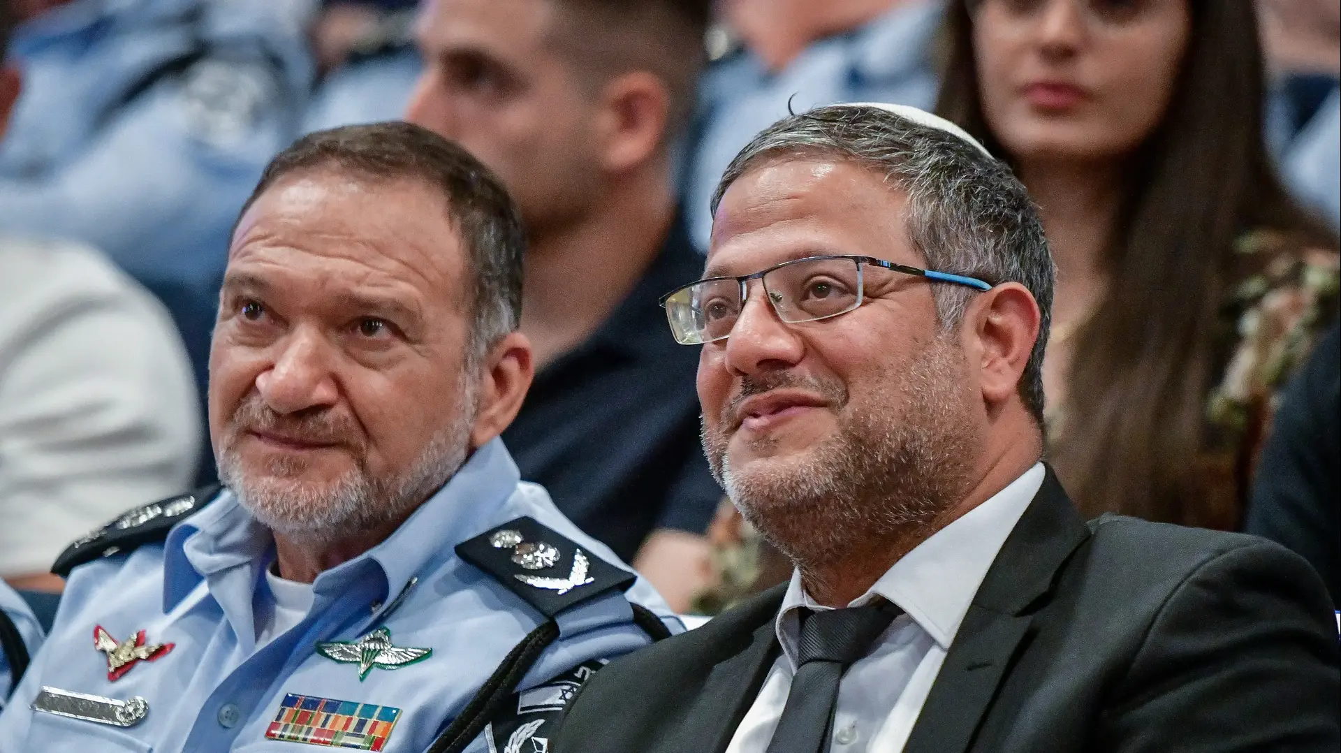 השר לביטחון לאומי איתמר בן גביר ומפכ"ל המשטרה קובי שבתאי השר לביטחון לאומי איתמר בן גביר ומפכ"ל המשטרה קובי שבתאי