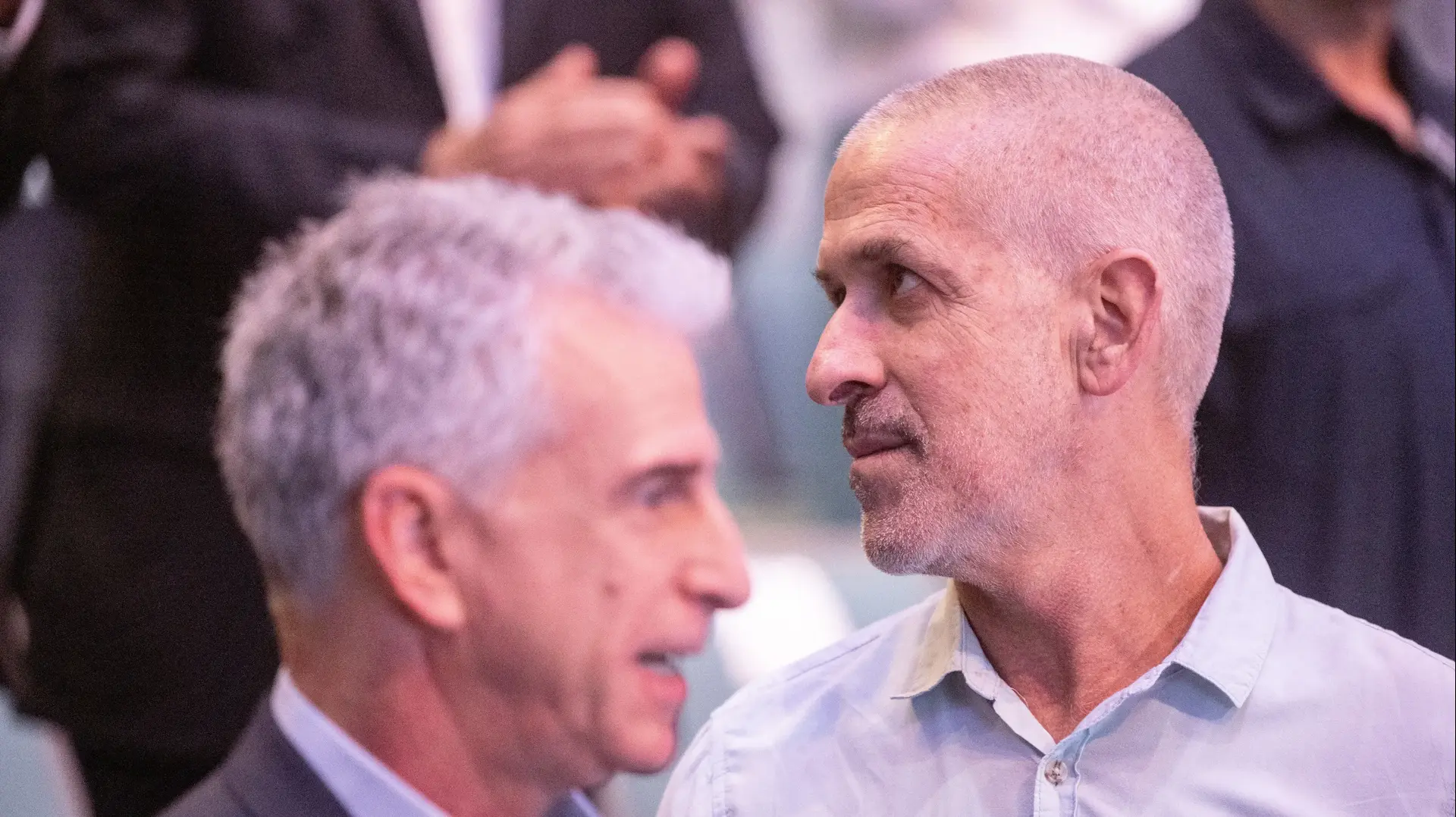 רונן בר ראש השב"כ, דדי ברנע ראש המוסד, אירוע הפרידה של המשטרה מהמפכ"ל שבתאי, 14 ביולי 2024 רונן בר ראש השב"כ, דדי ברנע ראש המוסד, אירוע הפרידה של המשטרה מהמפכ"ל שבתאי, 14 ביולי 2024