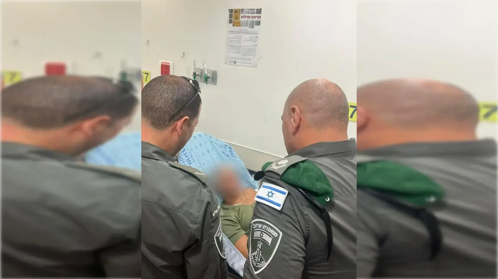 מפקד מג"ב ומפקד מג"ב איו"ש ביקרו לוחם שנפצע מדקירות ברמאללה