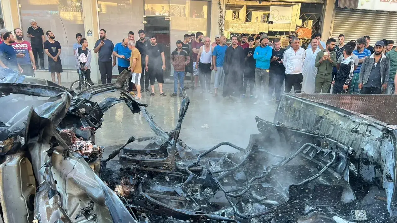 הרכב שהותקף בדרום לבנון. 18.07.2024 הרכב שהותקף בדרום לבנון. 18.07.2024
