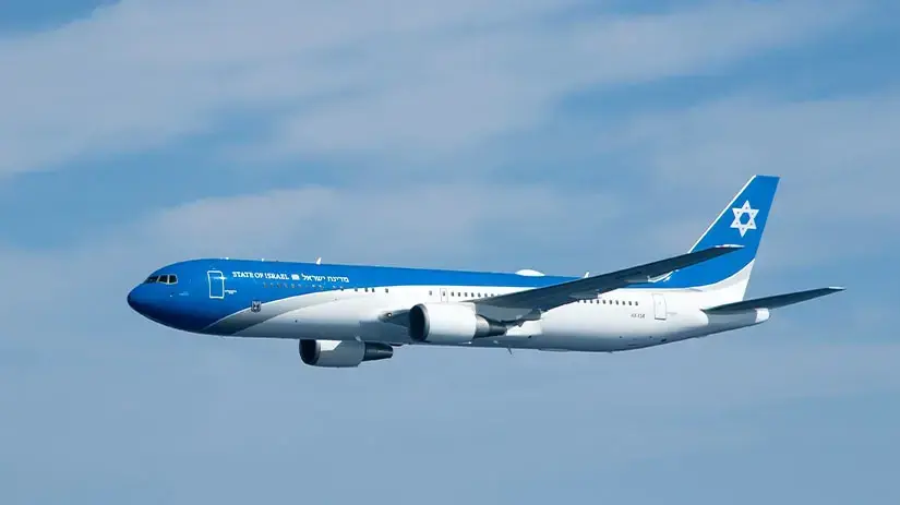 כנף ציון מטוס ראש הממשלה בואינג 767 בטיסת ניסוי כנף ציון מטוס ראש הממשלה בואינג 767 בטיסת ניסוי