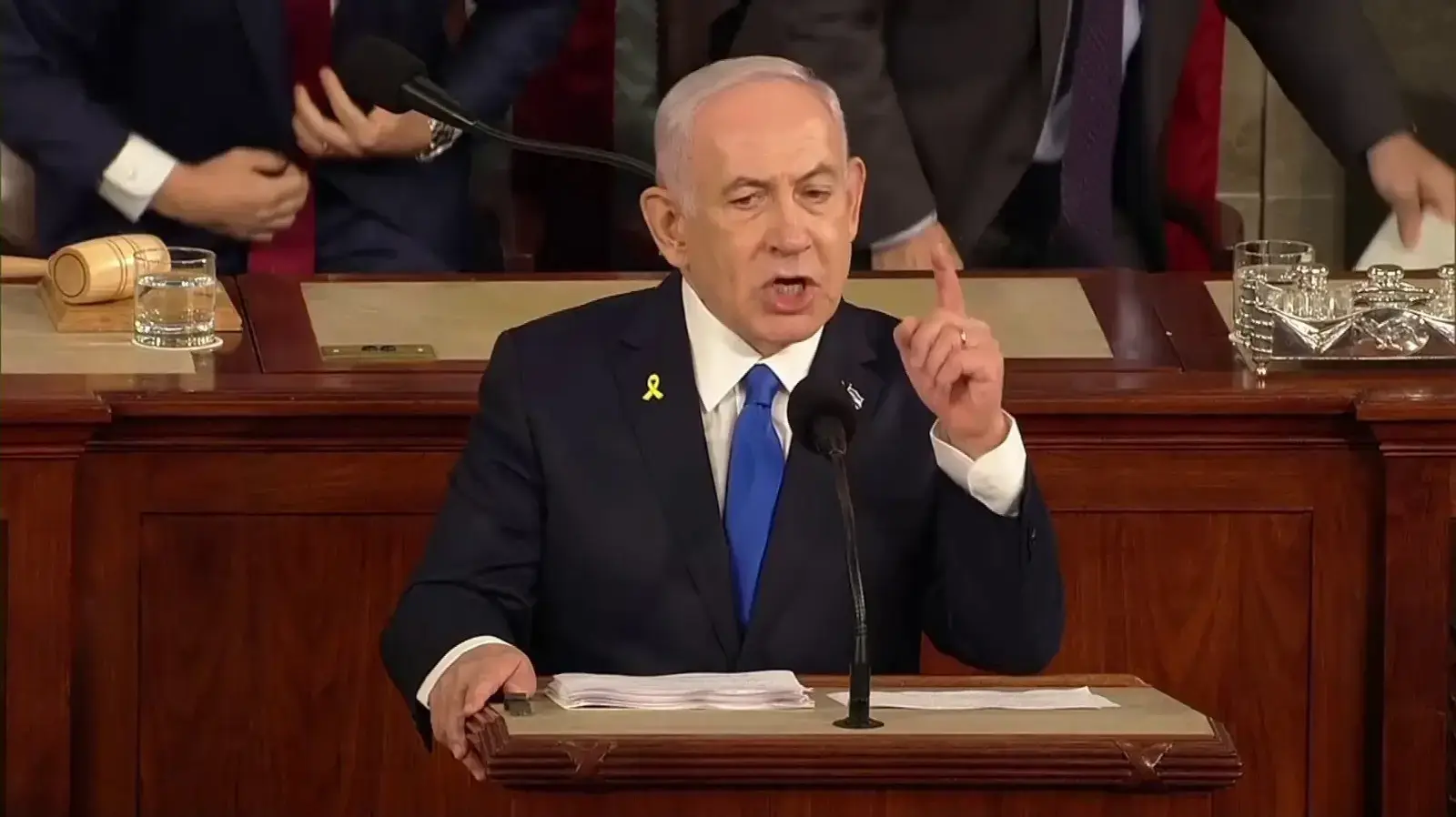 ראש הממשלה בנימין נתניהו נואם בקונגרס האמריקני, 24 ביולי 2024 ראש הממשלה בנימין נתניהו נואם בקונגרס האמריקני, 24 ביולי 2024