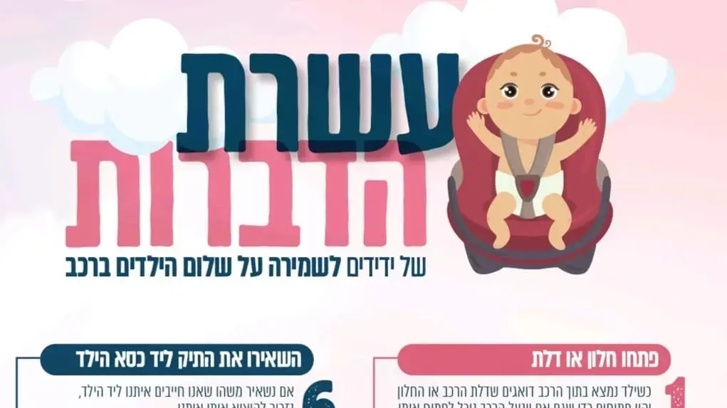 עשרת הדיברות לשכחת ילדים ברכב ארגון ידידים עשרת הדיברות לשכחת ילדים ברכב ארגון ידידים