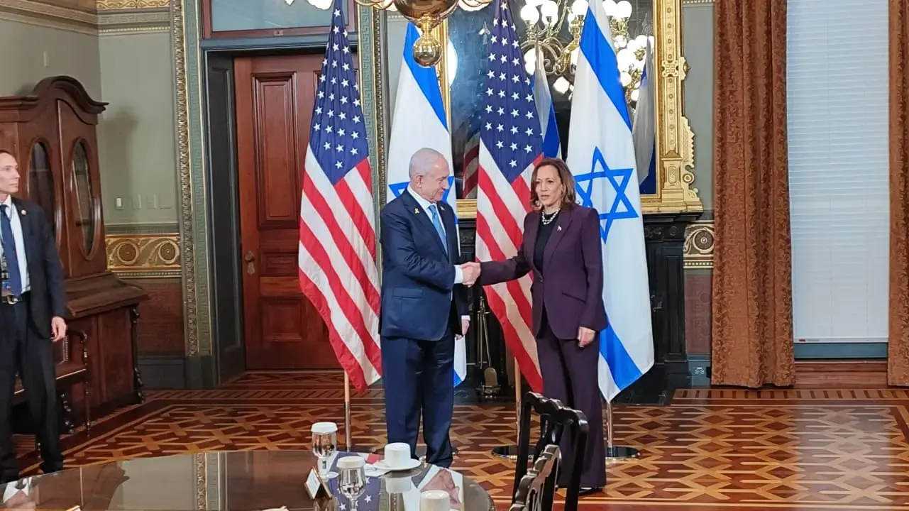 נתניהו נפגש עם האריס נתניהו נפגש עם האריס