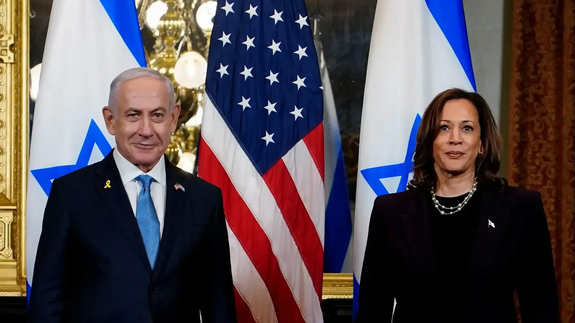 ראש הממשלה בנימין נתניהו בפגישה עם סגנית ארה"ב קמלה האריס, 26 ביולי 2024 ראש הממשלה בנימין נתניהו בפגישה עם סגנית ארה"ב קמלה האריס, 26 ביולי 2024