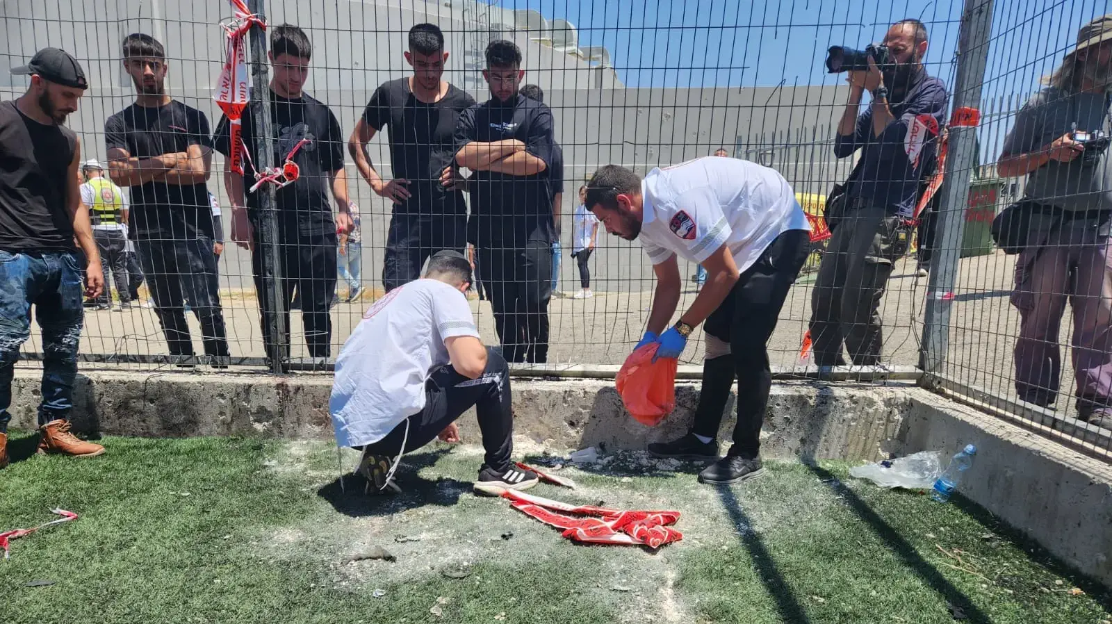 זירת פגיעת טיל במגרש כדורגל, מג'דל שמס, 28 ביולי 2024