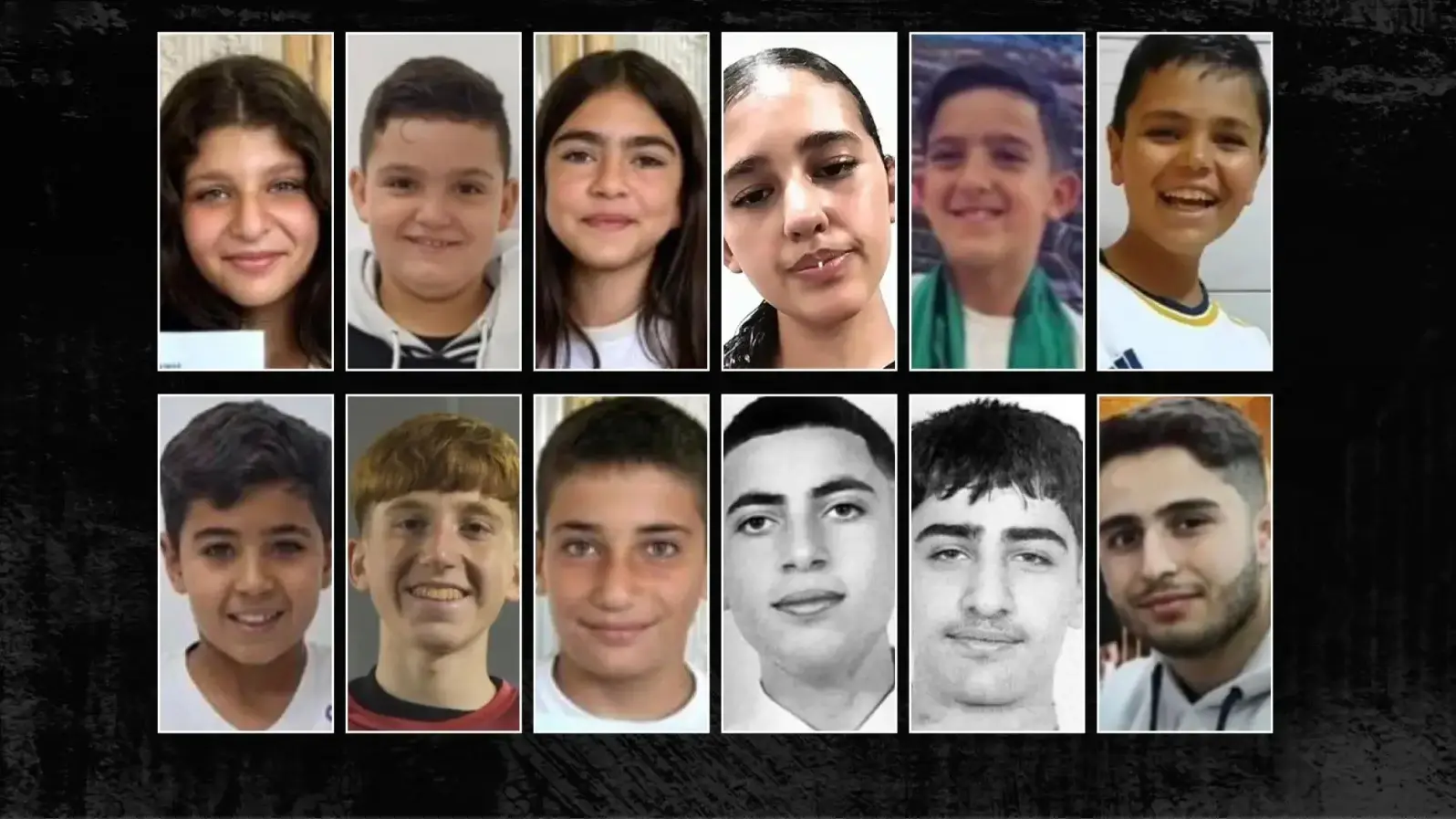 12 הילדים שנהרגו מפגיעת טיל במגרש כדורגל, מג'דל שמס 12 הילדים שנהרגו מפגיעת טיל במגרש כדורגל, מג'דל שמס