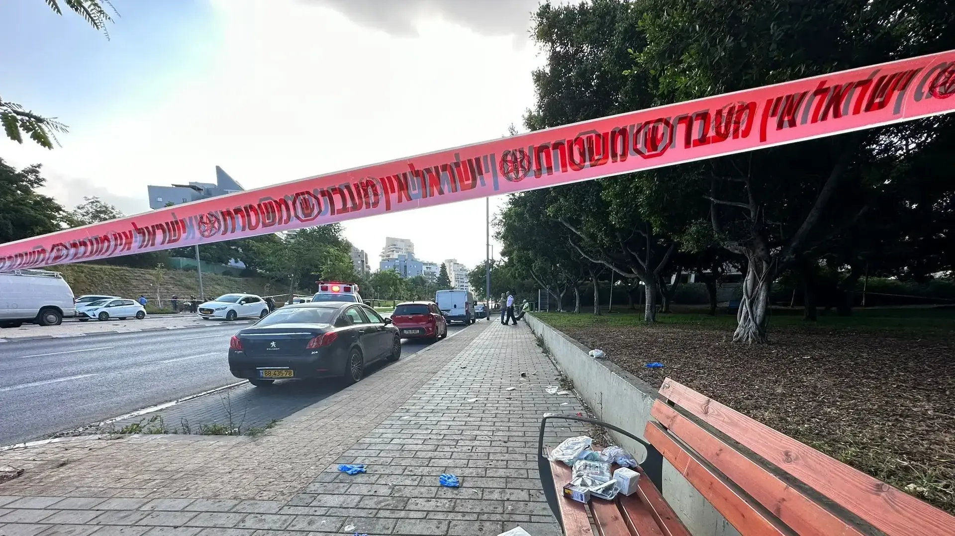זירת הפיגוע בחולון , 4 באוגוסט 2024 זירת הפיגוע בחולון , 4 באוגוסט 2024