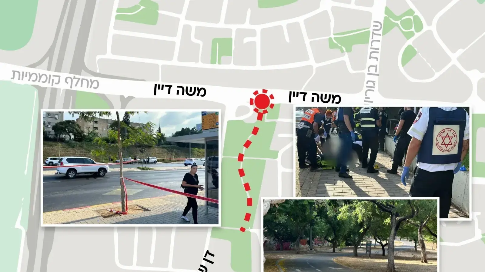 מסלול המחבל בפיגוע בחולון, 4 באוגוסט 2024 מסלול המחבל בפיגוע בחולון, 4 באוגוסט 2024