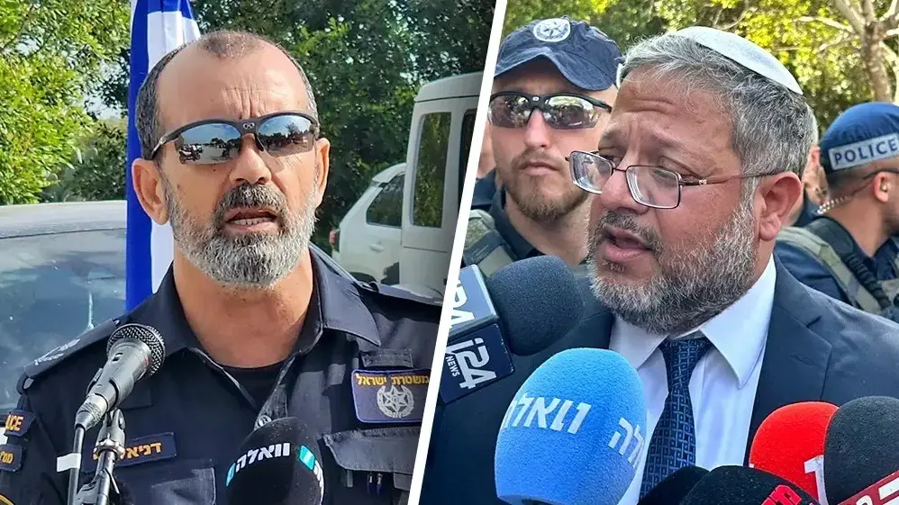 השר איתמר בן גביר וניצב דני לוי
