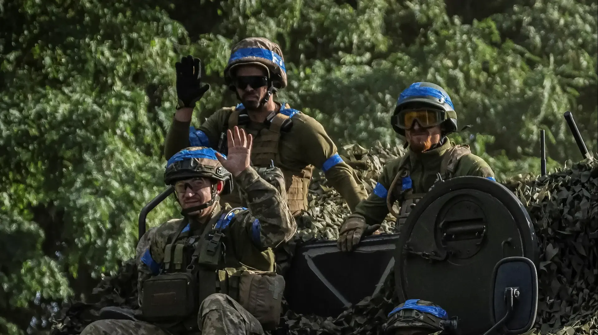 כוחות מצבא אוקראינה במחוז סומי, הגובל במחוז קורסק שברוסיה, 11 באוגוסט 2024 כוחות מצבא אוקראינה במחוז סומי, הגובל במחוז קורסק שברוסיה, 11 באוגוסט 2024