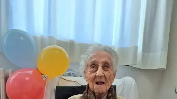 מריה בראניאס מוררה, האדם המבוגר ביותר בעולם, חוגגת יום הולדת 117, ג'ירונה, ספרד, 4 במרץ 2024 מריה בראניאס מוררה, האדם המבוגר ביותר בעולם, חוגגת יום הולדת 117, ג'ירונה, ספרד, 4 במרץ 2024