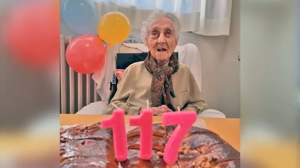 מריה בראניאס מוררה, האדם המבוגר ביותר בעולם, חוגגת יום הולדת 117, ג'ירונה, ספרד, 4 במרץ 2024 מריה בראניאס מוררה, האדם המבוגר ביותר בעולם, חוגגת יום הולדת 117, ג'ירונה, ספרד, 4 במרץ 2024