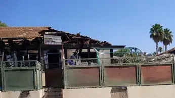 נזקים שנגרמו לבתים שנפגעו מרסיסים, קצרין, 21 באוגוסט נזקים שנגרמו לבתים שנפגעו מרסיסים, קצרין, 21 באוגוסט