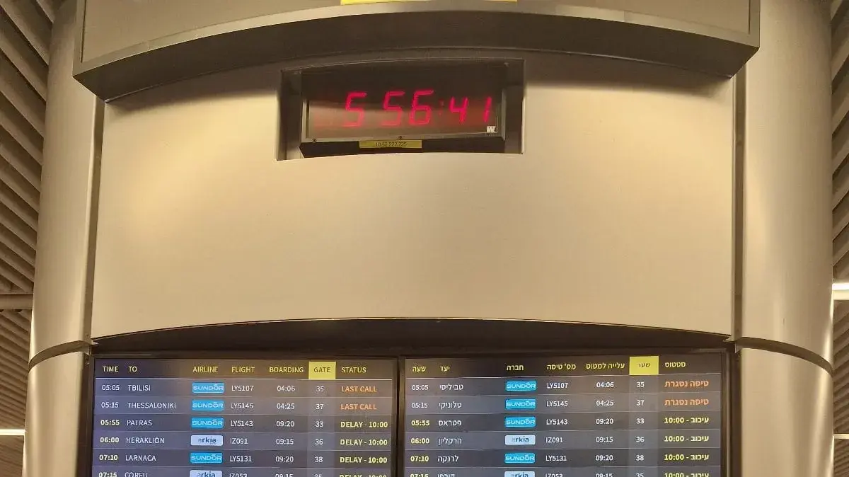 השינויים בלוח ההמראות בנתב"ג בעקבות המצב הביטחוני המתוח השינויים בלוח ההמראות בנתב"ג בעקבות המצב הביטחוני המתוח