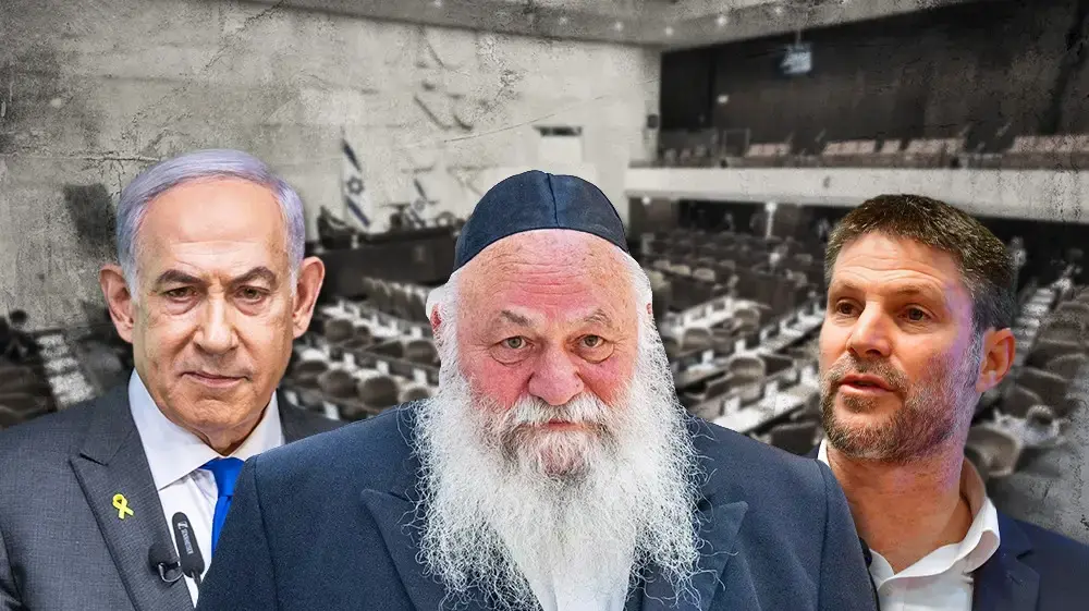 שר האוצר בצלאל סמוטריץ', יצחק גולדקנופף, ראש הממשלה בנימין נתניהו