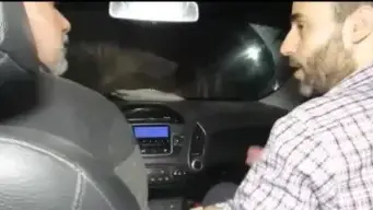 מוחמד סינוואר(מימין), מוביל פרויקט בניית המנהרה ואחיו של יחיא סינוואר נוסע ברכבו