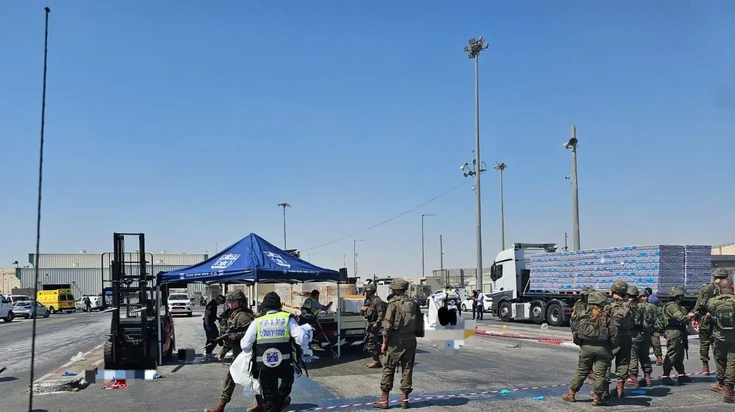 זירת הפיגוע במעבר אלנבי, בקעת הירדן 8 בספטמבר 2024 זירת הפיגוע במעבר אלנבי, בקעת הירדן 8 בספטמבר 2024