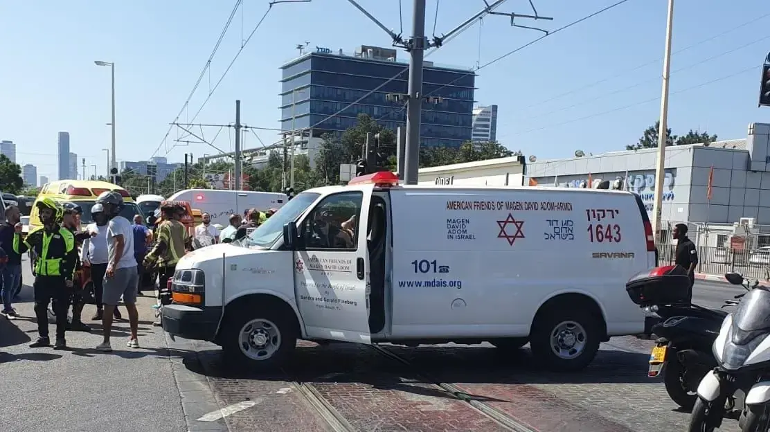 זירת התאונה בפתח תקווה, 12 בספטמבר 2024 זירת התאונה בפתח תקווה, 12 בספטמבר 2024