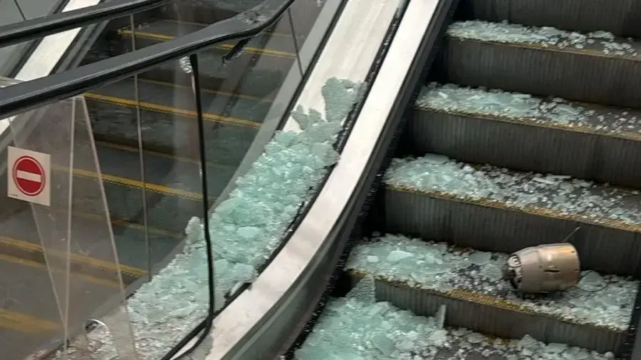 זירת הנפילה בתחנת הרכבת במודיעין, 15 בספטמבר 2024