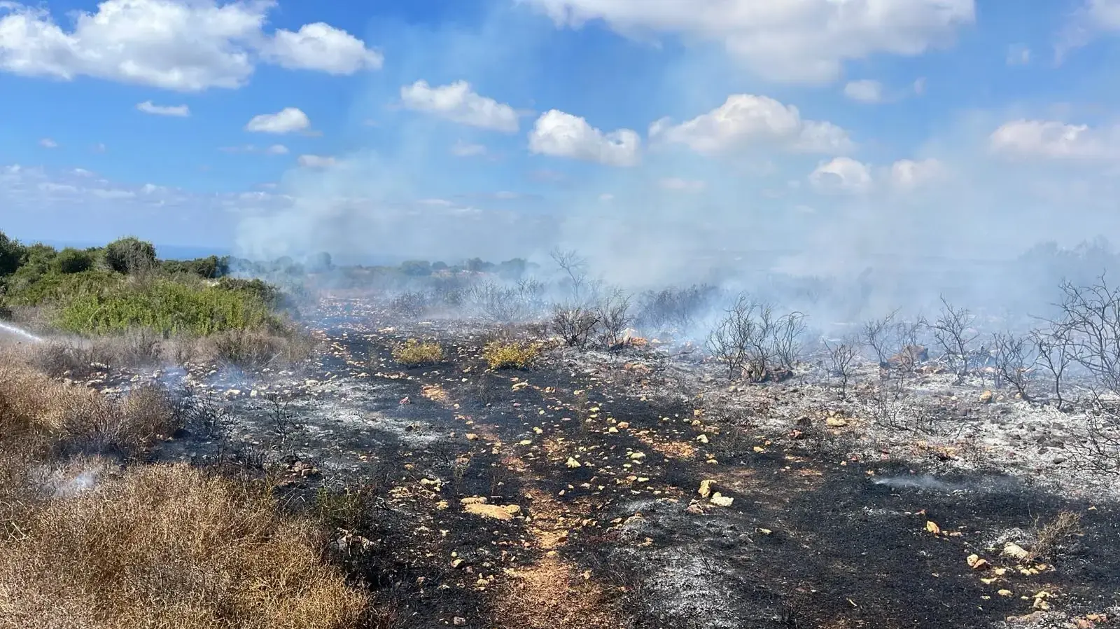 שריפות בשטחים פתוחים בעקבות שיגורים משטח לבנון, גליל המערבי, 30 בספטמר 2024 שריפות בשטחים פתוחים בעקבות שיגורים משטח לבנון, גליל המערבי, 30 בספטמר 2024