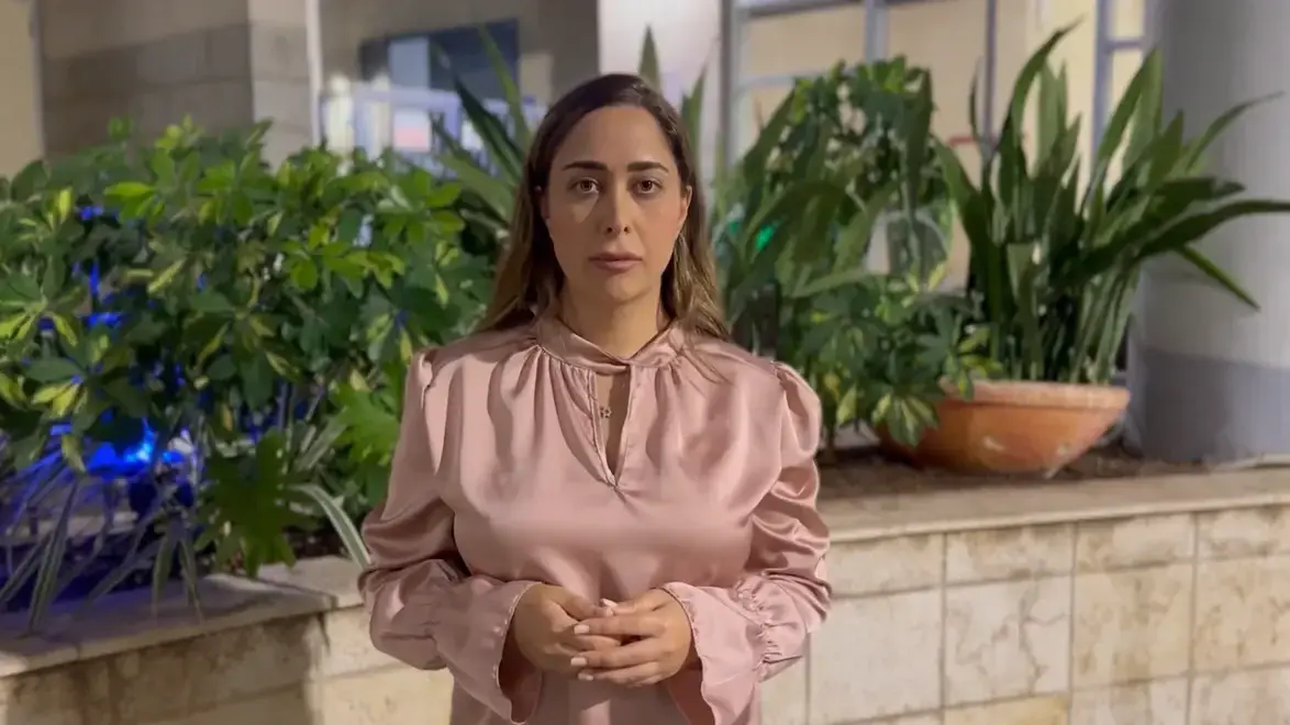 השרה לשוויון חברתי וקידום מעמד האישה מאי גולן, על הקראת כתב האישום נגד תומר גיא. 12 באוקטובר 2024