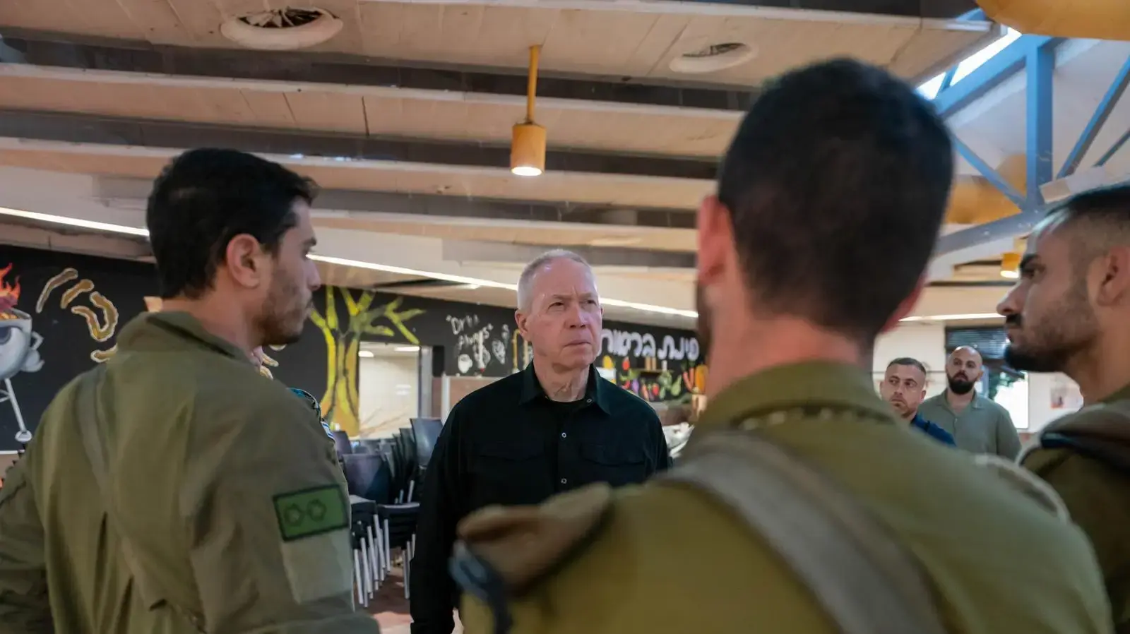 שר הביטחון, יואב גלנט , בביקור בבסיס האימונים של חטיבת גולני. 13 באוקטובר 2024