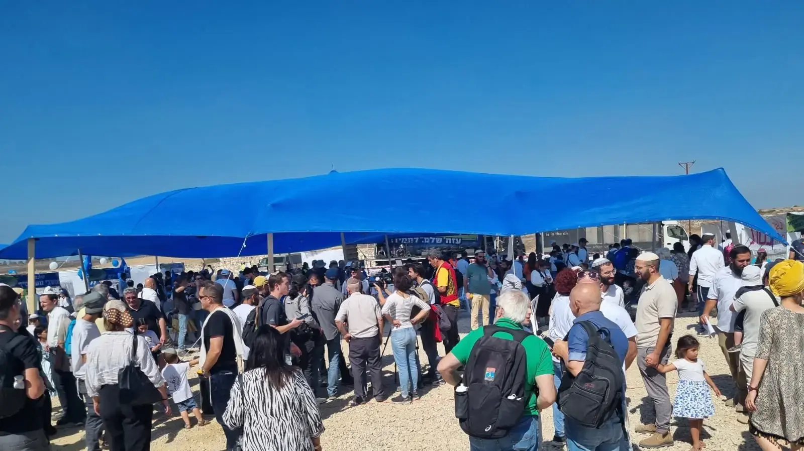 עיר סוכות שהוקמה יחד עם גרעיני התיישבות כהערכות להתיישבות בעזה, 21 באוקטובר 2024 עיר סוכות שהוקמה יחד עם גרעיני התיישבות כהערכות להתיישבות בעזה, 21 באוקטובר 2024