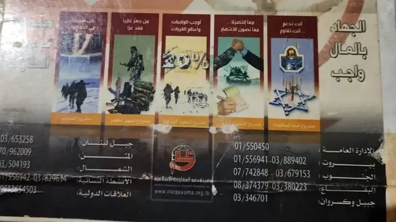 קופת צדקה מבית של פעיל חיזבאללה בדרום לבנון קופת צדקה מבית של פעיל חיזבאללה בדרום לבנון