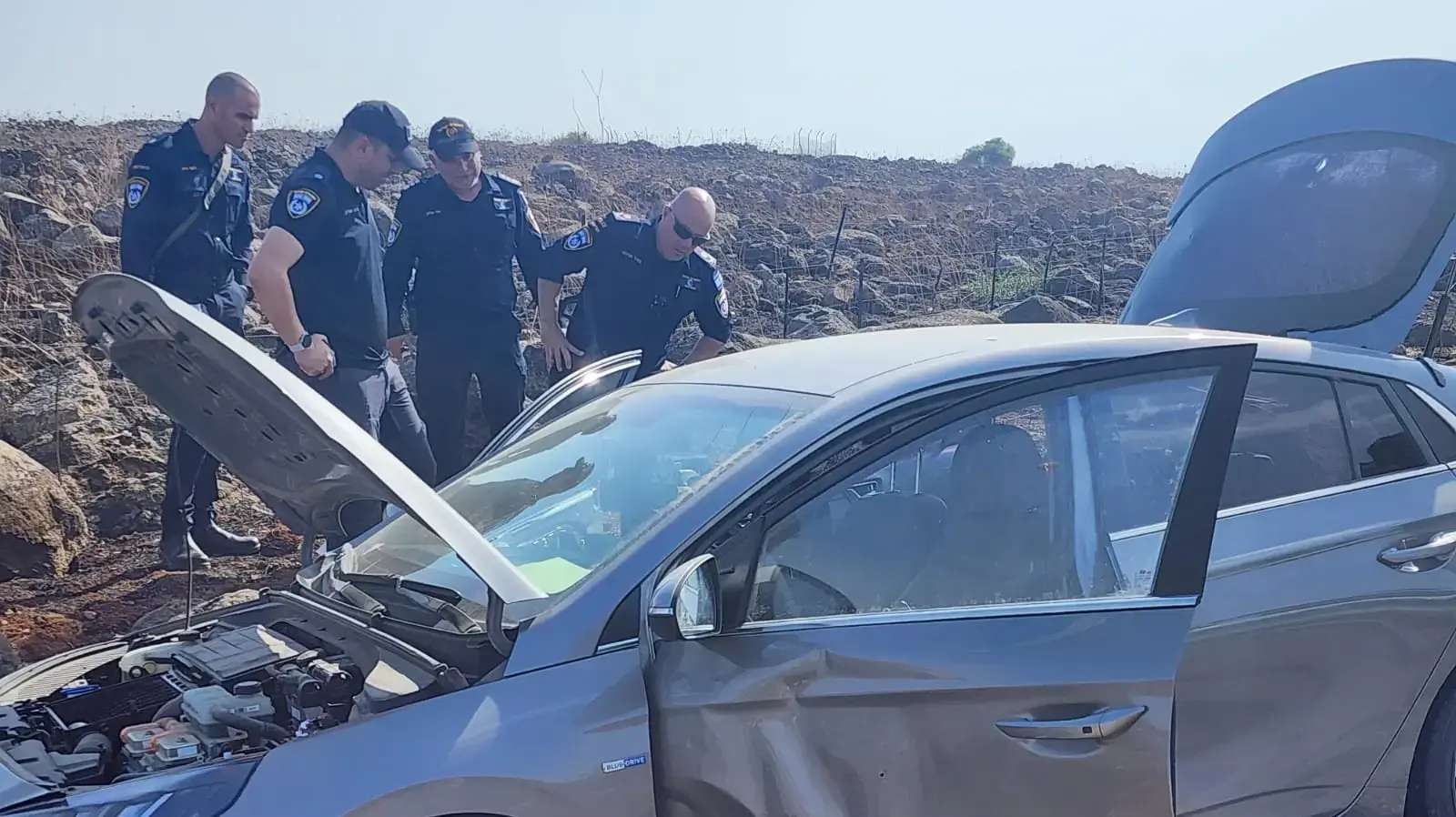 מכונית שבה נמלטו החשודים לצייד לא חוקי