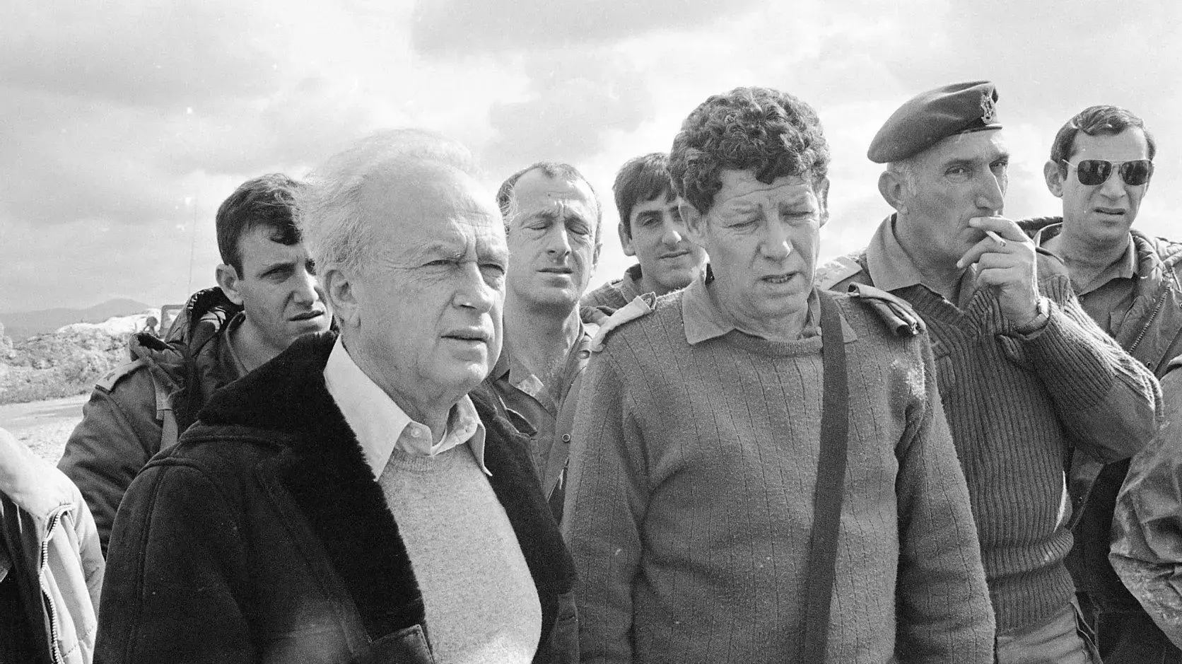 אורי אור, יצחק רבין, משה לוי, אורי שגיא 22.01.1985 אורי אור, יצחק רבין, משה לוי, אורי שגיא 22.01.1985