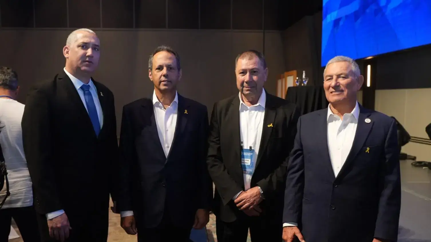 יו״ר הסוכנות היהודית, אלוף (מיל׳) דורון אלמוג, אל״מ (מיל') מופיד מרעי, נציג המגזר הדרוזי, יו״ר חבר הנאמנים, מארק וילף ומנכ״ל הסוכנות היהודית, יהודה סטון