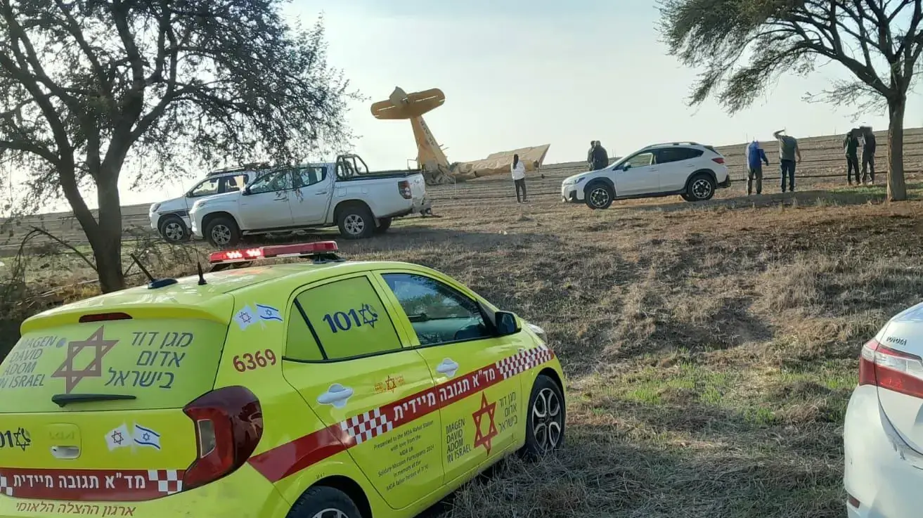 התרסקות מטוס קל בדרום 