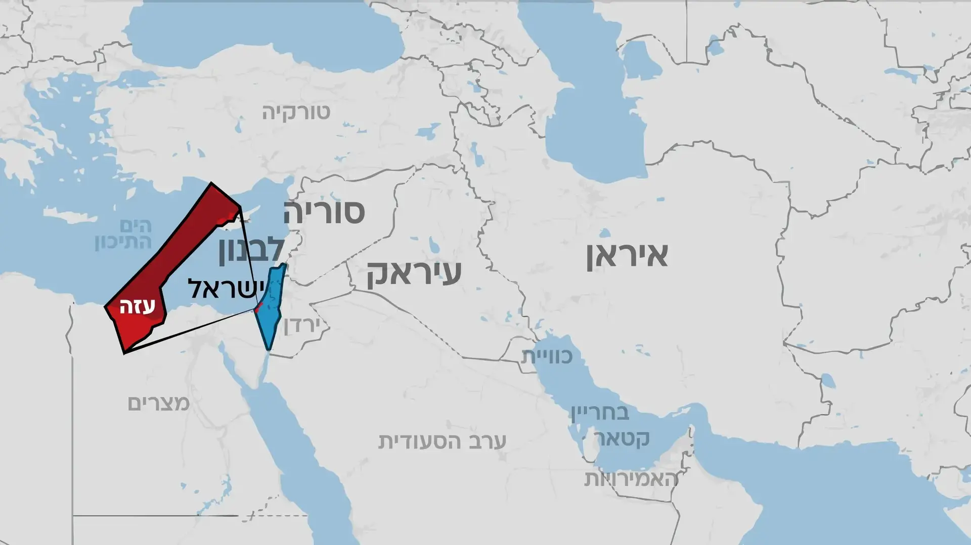 מפת המזרח התיכון, עזה מפת המזרח התיכון, עזה