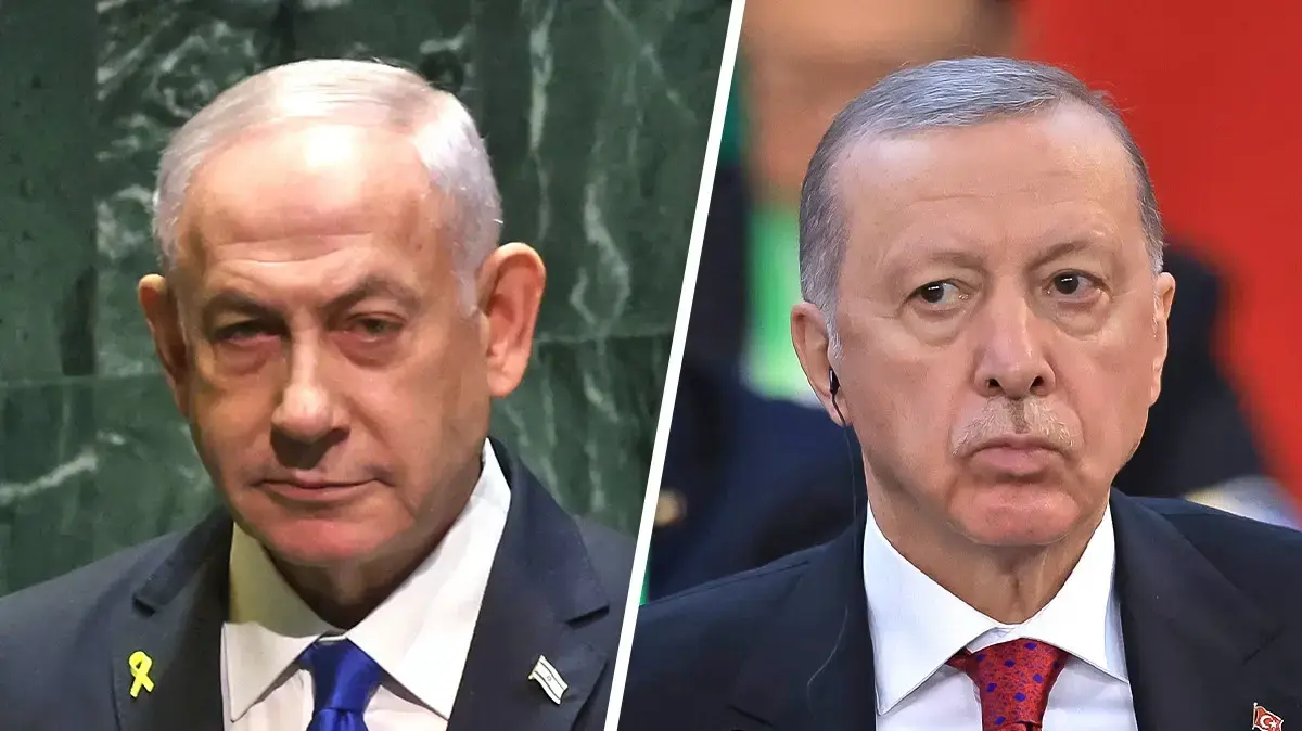 נשיא טורקיה ארדואן, רה"מ בנימין נתניהו
נשיא טורקיה ארדואן, רה"מ בנימין נתניהו