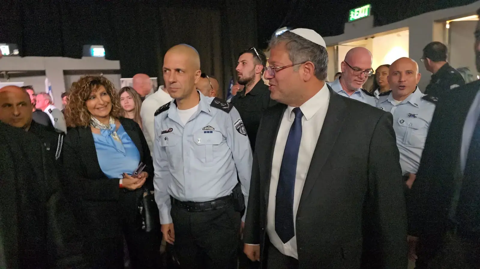 השר לביטחון לאומי, איתמר בן גביר וקובי יעקבי, טקס זיכרון לחללי אסון הכרמל, 9 בדצמבר 2024