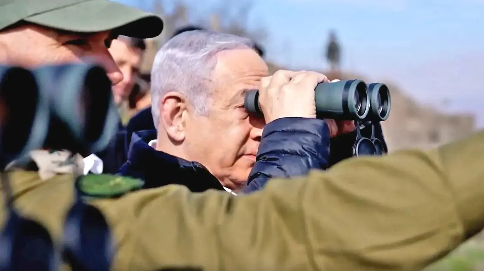 בנימין נתניהו סמוך לגבול סוריה, 8 בדצמבר 2024
