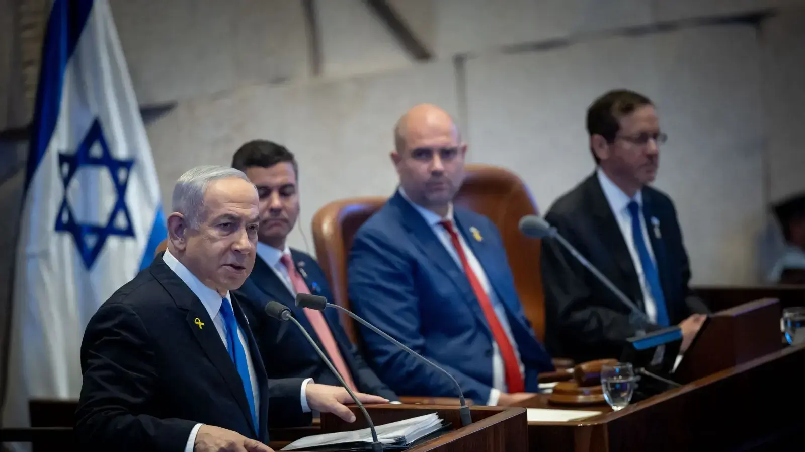 ראש הממשלה, בינימין נתניהו נושא נאום בביקורו של נשיא פרגוואי ,סנטיאגו פניה, כנסת 10 בדצמבר 2024 ראש הממשלה, בינימין נתניהו נושא נאום בביקורו של נשיא פרגוואי ,סנטיאגו פניה, כנסת 10 בדצמבר 2024