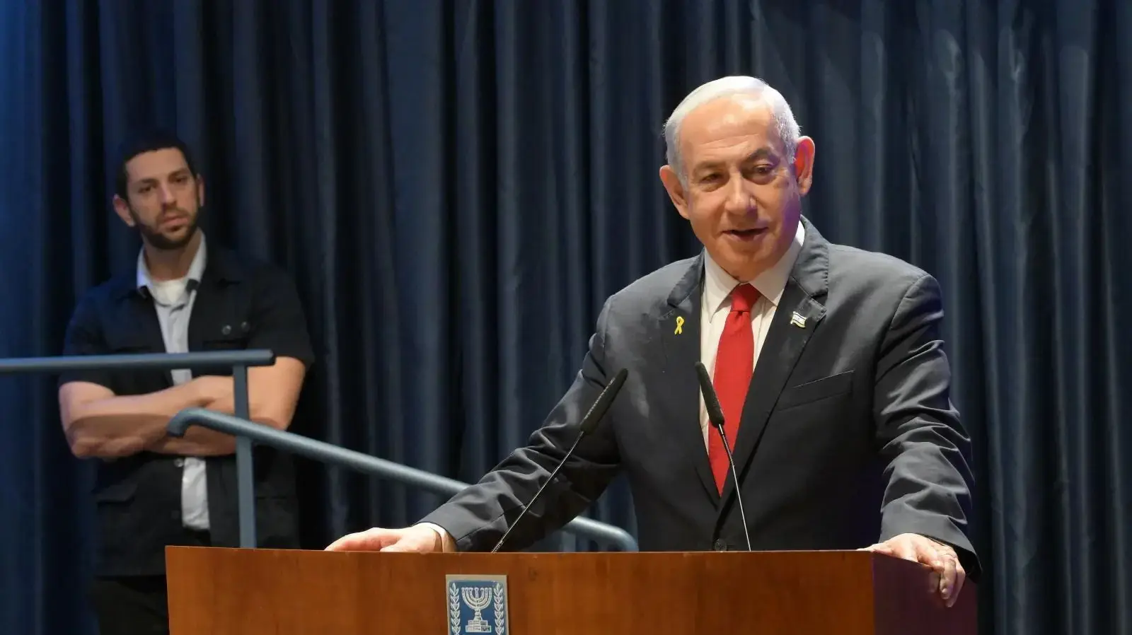 ראש הממשלה בנימין נתניהו בטקס חניכת שגרירות פרגוואי החדשה , ירושלים , 12 בדצמבר 2024 ראש הממשלה בנימין נתניהו בטקס חניכת שגרירות פרגוואי החדשה , ירושלים , 12 בדצמבר 2024
