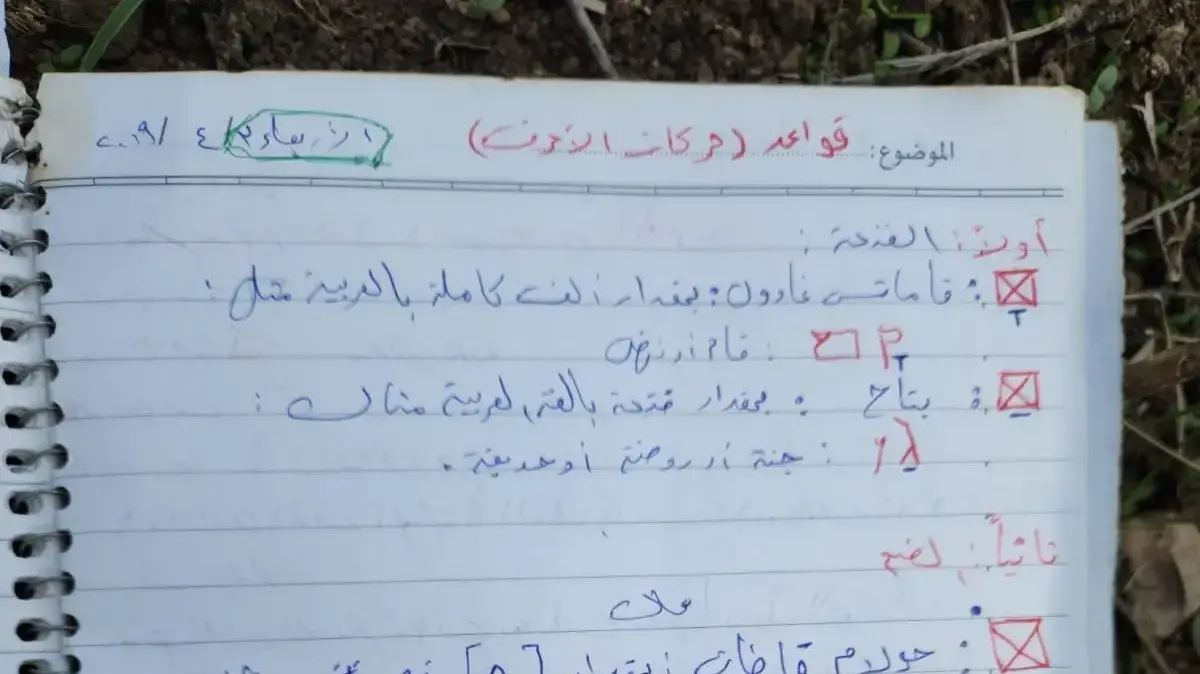 מחברת תרגול בשפה העברית של הצבא הסורי מחברת תרגול בשפה העברית של הצבא הסורי