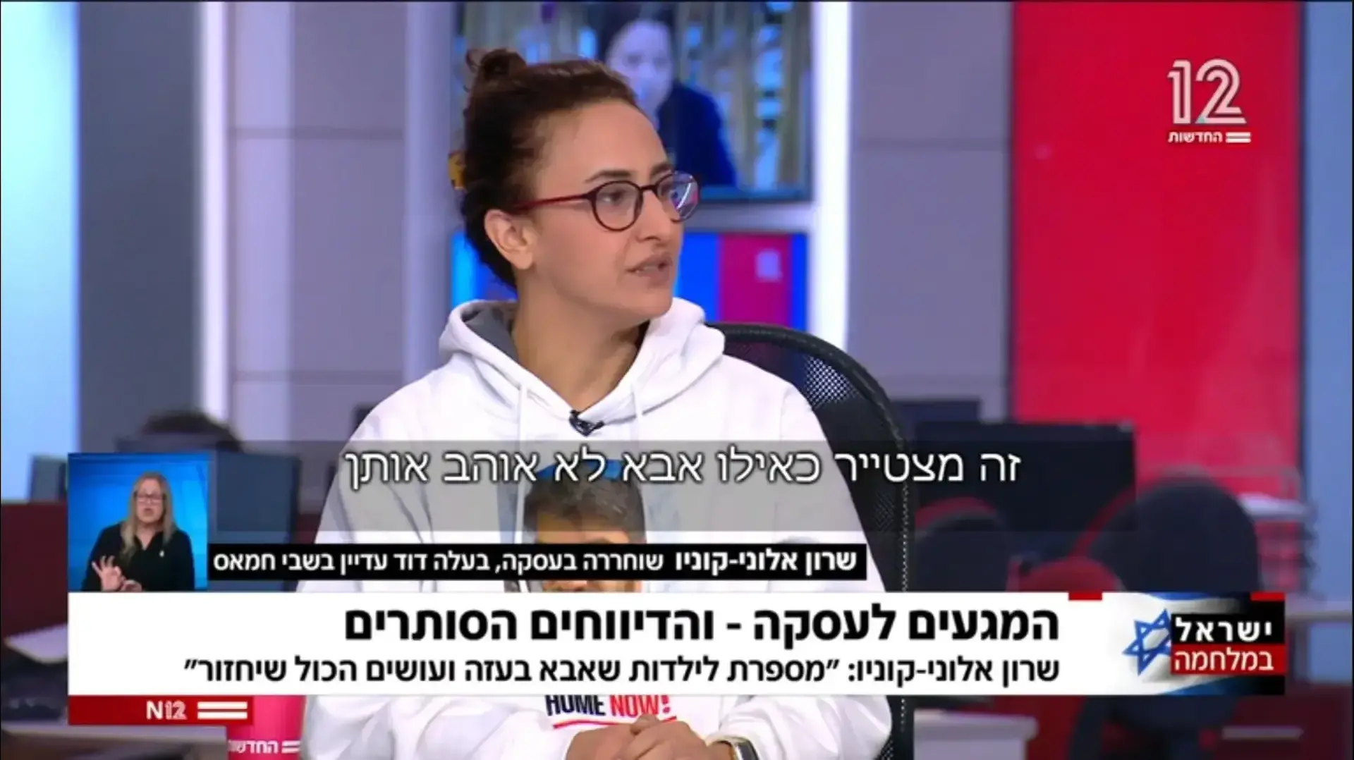 שרון אלוני קוניו מתראיינת אצל יונית לוי חדשות 12 2 שרון אלוני קוניו מתראיינת אצל יונית לוי חדשות 12 2