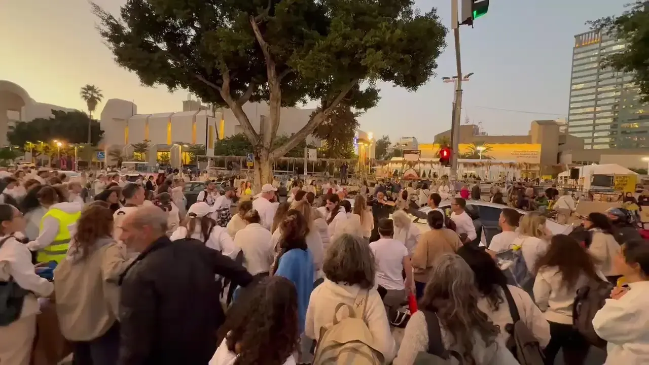 עצרת של משפחות החטופים פוזרה, 25 בדצמבר 2024