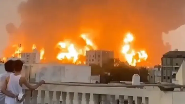 שריפות לאחר תקיפות ישראל בצנא, תימן שריפות לאחר תקיפות ישראל בצנא, תימן