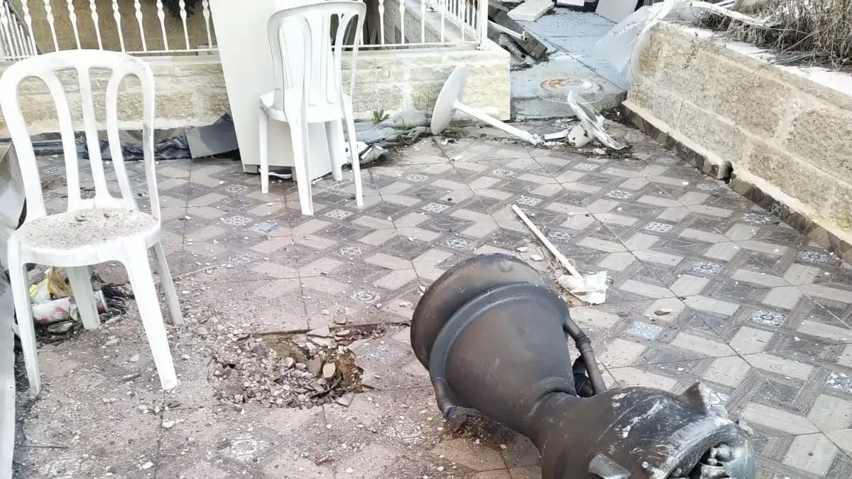 שברי היירוט בבית ביישוב הר גילה, 3 בינואר 2025