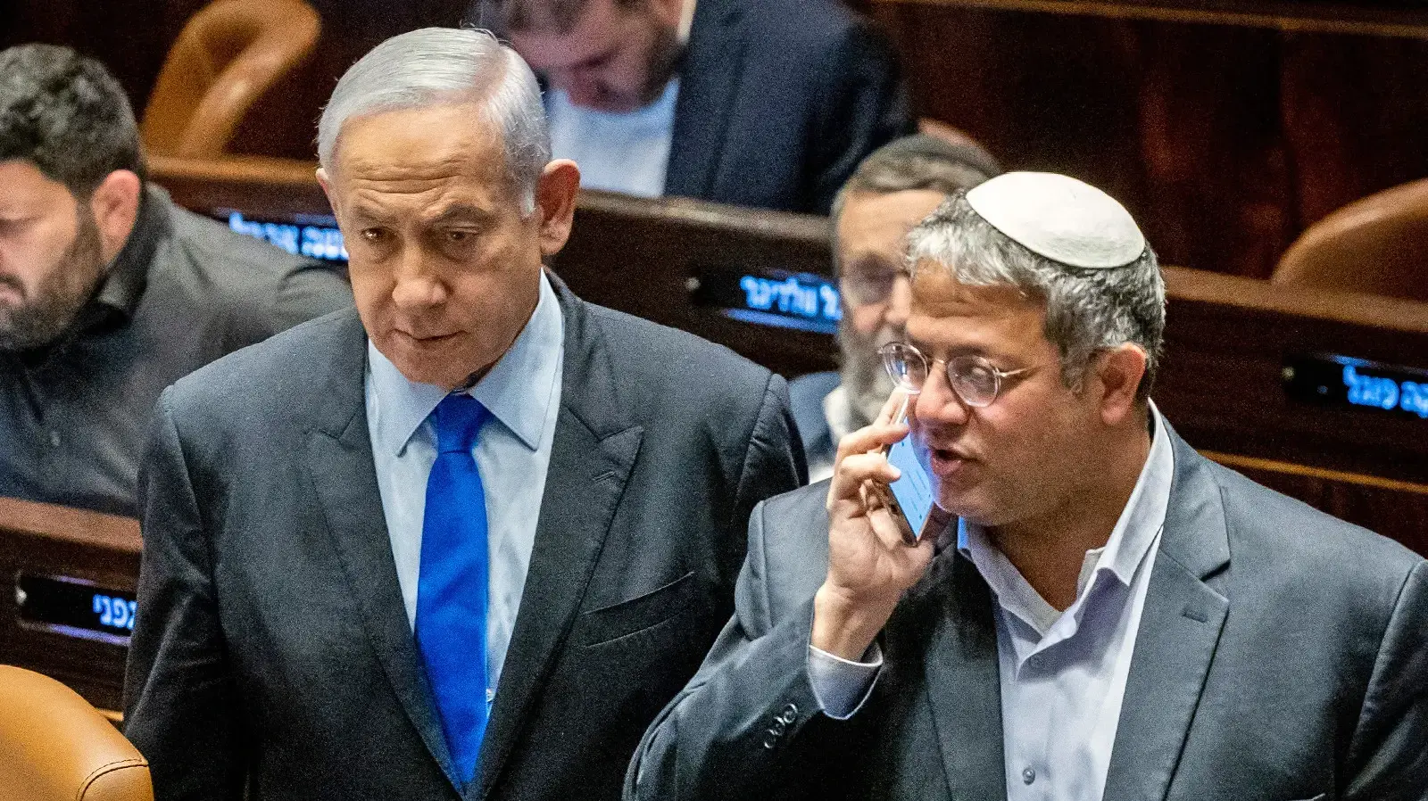 ראש הממשלה בנימין נתניהו ואיתמר בן גביר
6 במרץ 2023 ראש הממשלה בנימין נתניהו ואיתמר בן גביר
6 במרץ 2023
