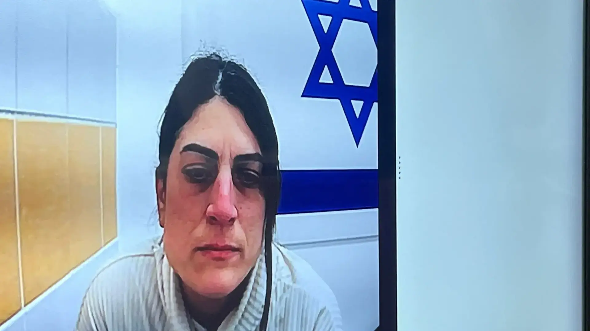 אורטל לוי הסייעת  בדיון הארכת מעצר של גן "חיוכים" בצפון תל אביב, בית משפט השלום תל אביב, 5 בינואר 2025