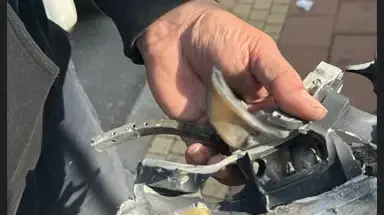 רסיסי ירוט בחצר גן ילדים , שדרות , 6 בינואר 2025 רסיסי ירוט בחצר גן ילדים , שדרות , 6 בינואר 2025