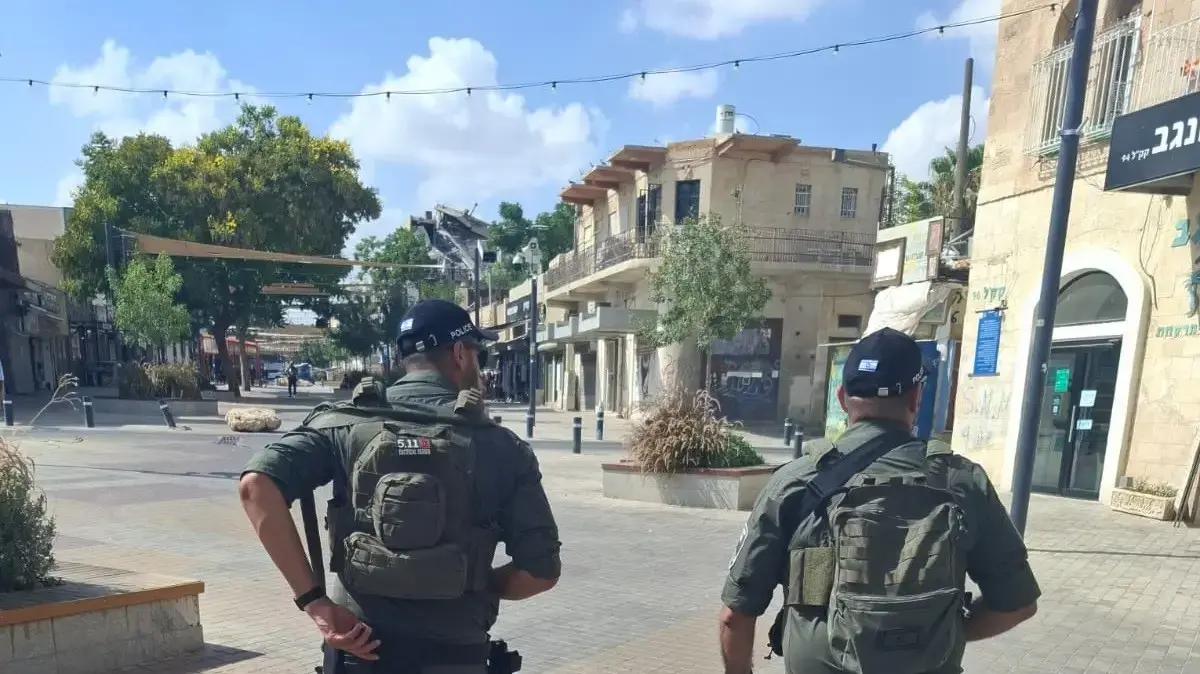 מתנדבי מג"ב בעיר העתיקה בבאר שבע